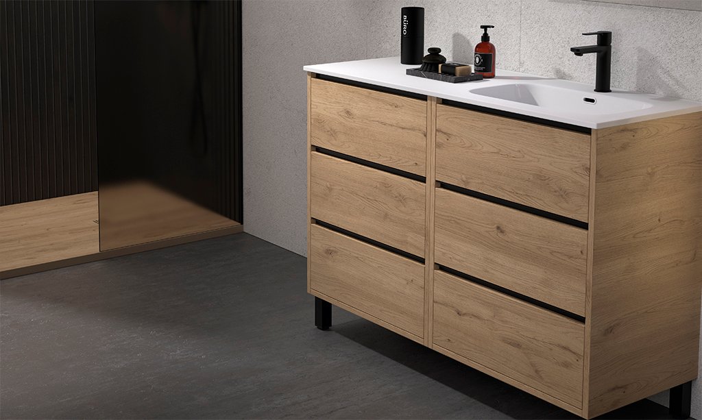 Mueble de baño Vesubio acabado Gold